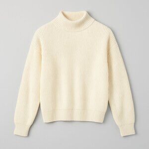 Vintage Carriage Court Cream Mock Neck Sweater M